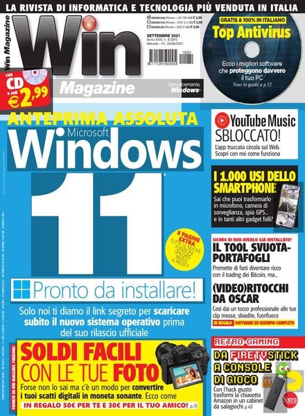 Win Magazine – Settembre 2021 Cover