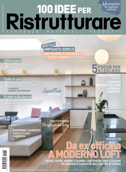 100 Idee per Ristrutturare – settembre 2021 Cover
