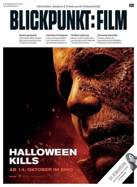 Blickpunkt Film – 08 September 2021 Cover