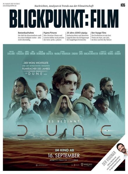 Blickpunkt Film – 30 August 2021 Cover