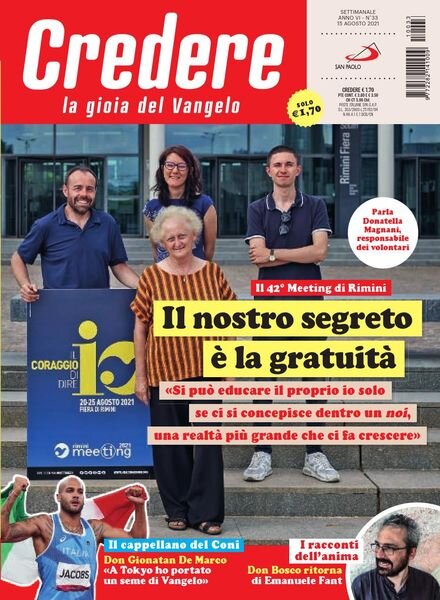 Credere – 15 Agosto 2021 Cover