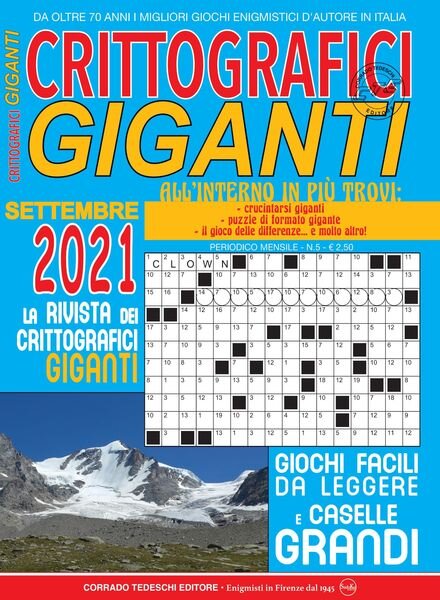 Crittografici Giganti – settembre 2021 Cover