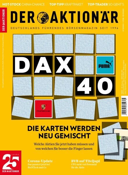 Der Aktionar – 26 August 2021 Cover