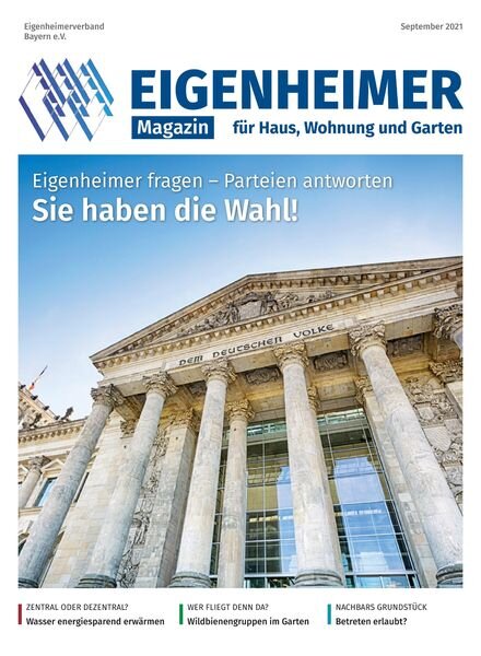 Eigenheimer aktuell – September 2021 Cover