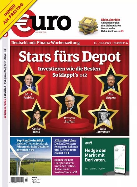 Euro am Sonntag Finanzmagazin – 13 August 2021 Cover
