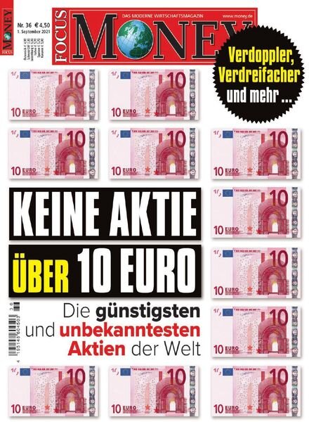 FOCUS MONEY – 01 September 2021 Cover