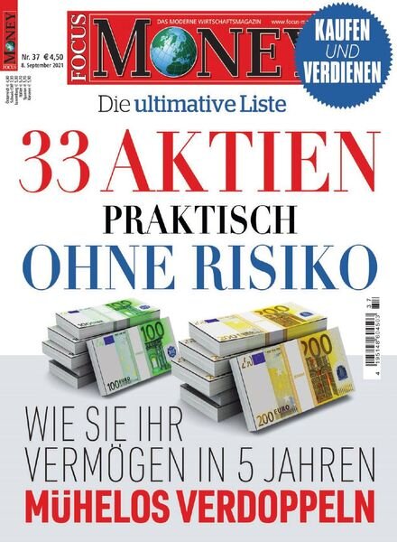 FOCUS MONEY – 08 September 2021 Cover