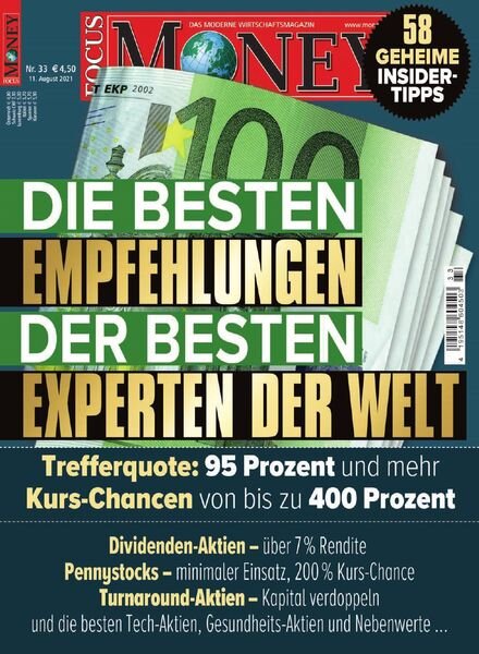 FOCUS MONEY – 11 August 2021 Cover
