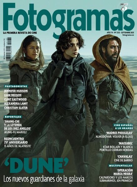 Fotogramas – septiembre 2021 Cover