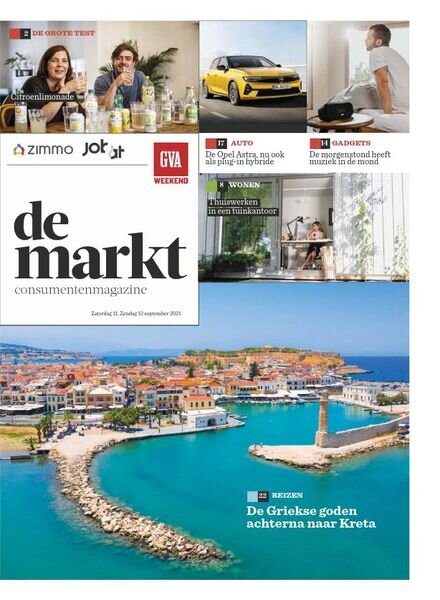 Gazet van Antwerpen De Markt – 11 september 2021 Cover
