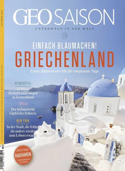 Geo Saison – Oktober 2021 Cover