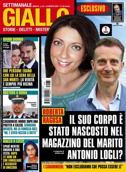 Giallo – 18 Agosto 2021 Cover