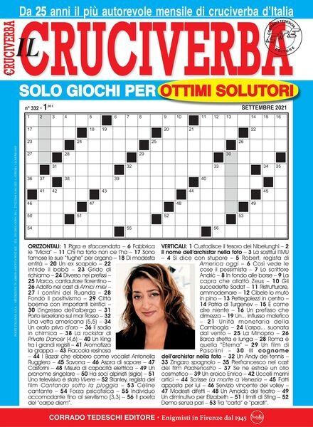 Il Cruciverba – settembre 2021 Cover
