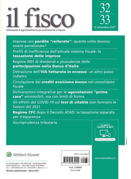 il fisco – 6 Settembre 2021 Cover