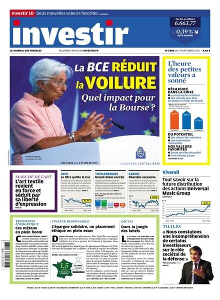 Investir – 11 Septembre 2021 Cover