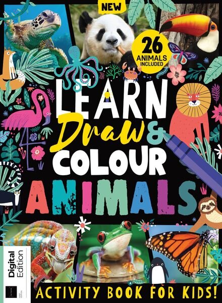 Learn Draw & Colour Animals – 03 September 2021 Cover