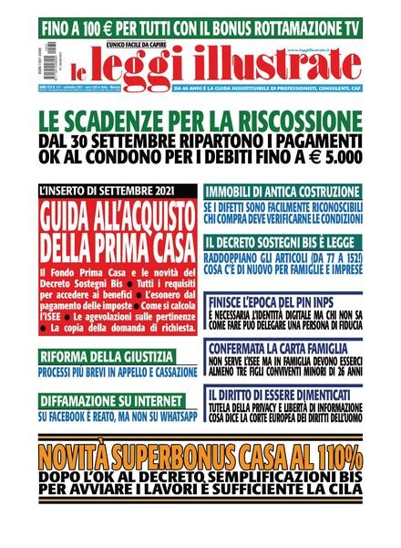 Leggi Illustrate – settembre 2021 Cover