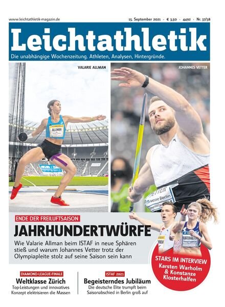 Leichtathletik – 15 September 2021 Cover