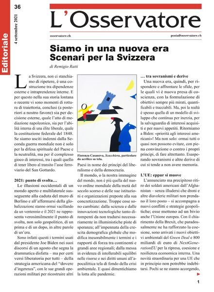 L’Osservatore – 04 settembre 2021 Cover