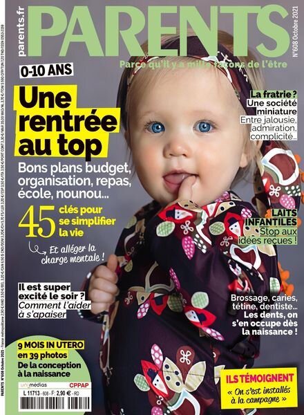 Parents France – Octobre 2021 Cover