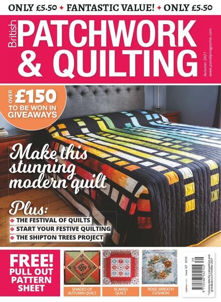 Patchwork & Quilting UK – Issue 327 – Autumn 2021 Cover