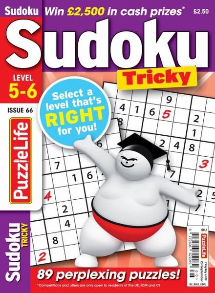 PuzzleLife Sudoku Tricky – August 2021 Cover
