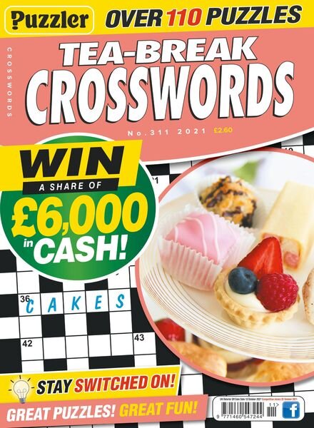Puzzler Tea-Break Crosswords – September 2021 Cover