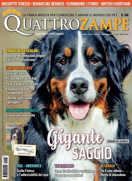 Quattro Zampe – settembre 2021 Cover