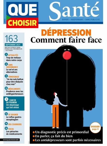 Que Choisir Sante – Septembre 2021 Cover