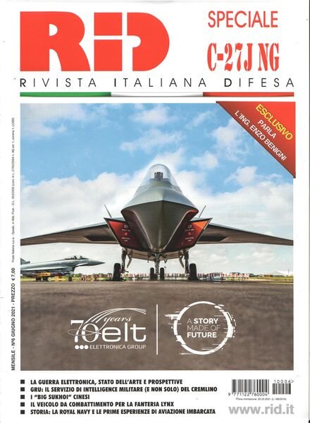 Rivista Italiana Difesa – Giugno 2021 Cover