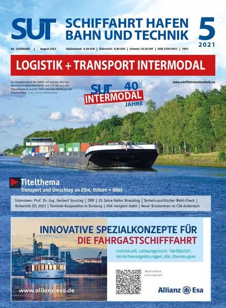 Schiffahrt Hafen Bahn und Technik – August 2021 Cover