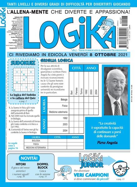 Settimana Logika – 10 settembre 2021 Cover