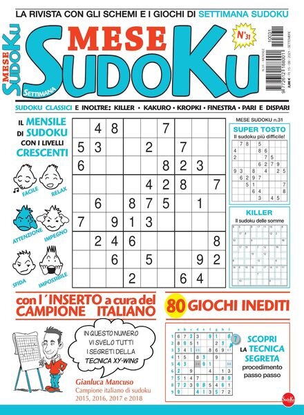 Settimana Sudoku Mese – 15 settembre 2021 Cover