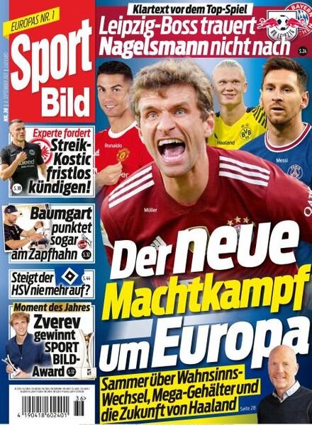 Sport Bild – 08 September 2021 Cover