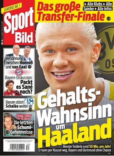 Sport Bild – 25 August 2021 Cover