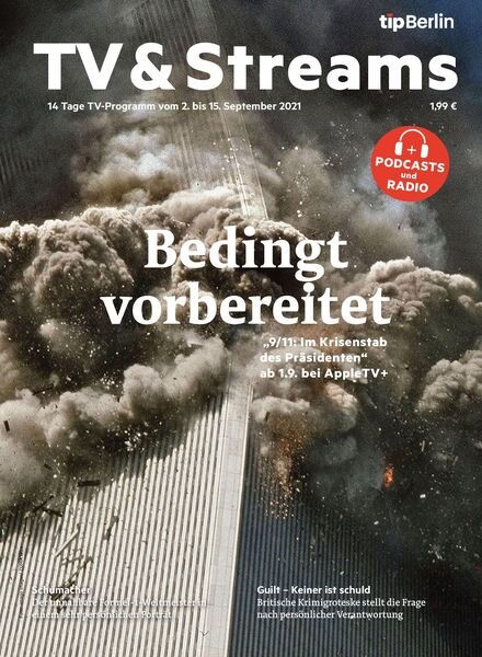 tipBerlin TV & Streams – 31 August 2021 Cover