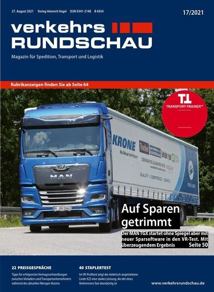 VerkehrsRundschau – 19 August 2021 Cover