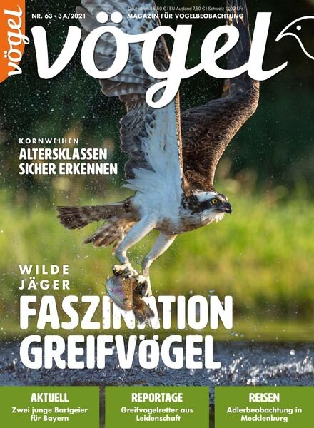 VOGEL – Magazin fur Vogelbeobachtung – 29 Juli 2021 Cover