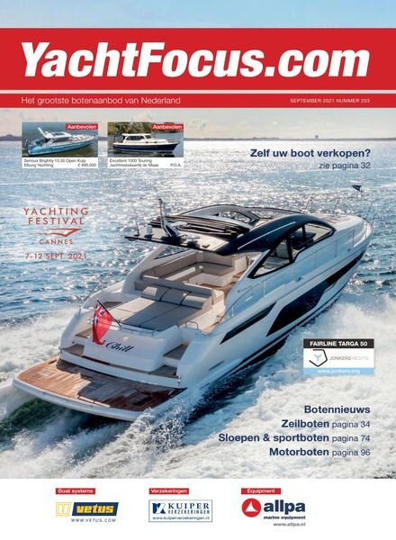 YachtFocus Magazine – 27 augustus 2021 Cover