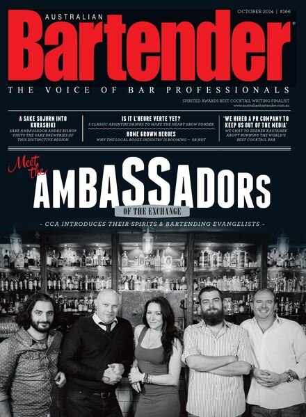 Australian Bartender – October 2014 Cover