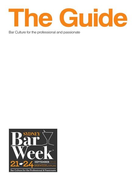 Australian Bartender – September 2013 Cover