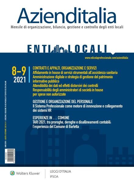 Azienditalia – Agosto-Settembre 2021 Cover