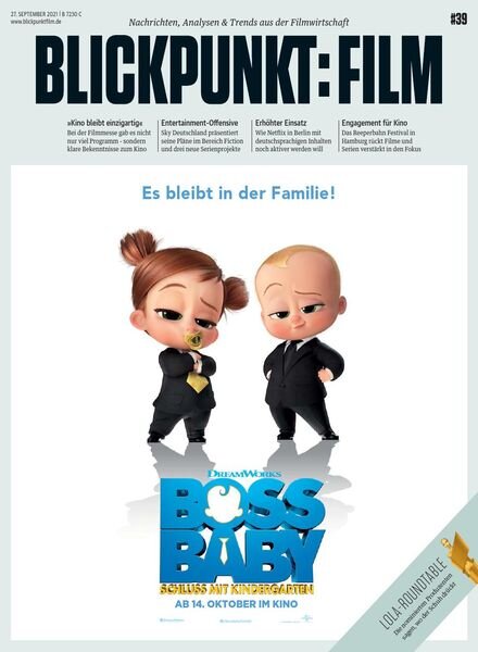 BlickpunktFilm – 27 September 2021 Cover