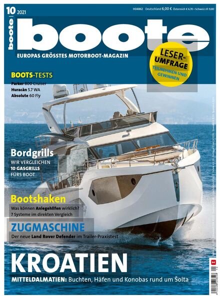Boote – Oktober 2021 Cover