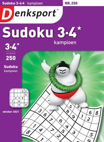 Denksport Sudoku 3-4 kampioen – 30 september 2021 Cover