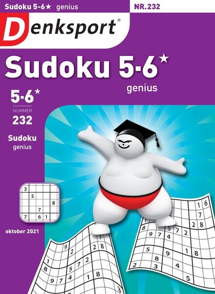 Denksport Sudoku 5-6 genius – 07 oktober 2021 Cover