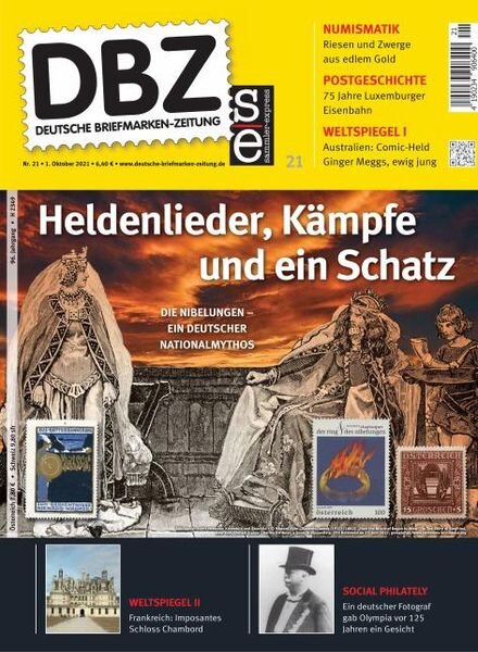 Deutsche Briefmarken-Zeitung – 01 Oktober 2021 Cover