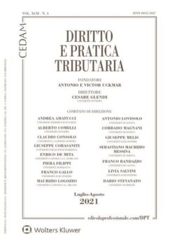 Diritto e Pratica Tributaria – Luglio-Agosto 2021