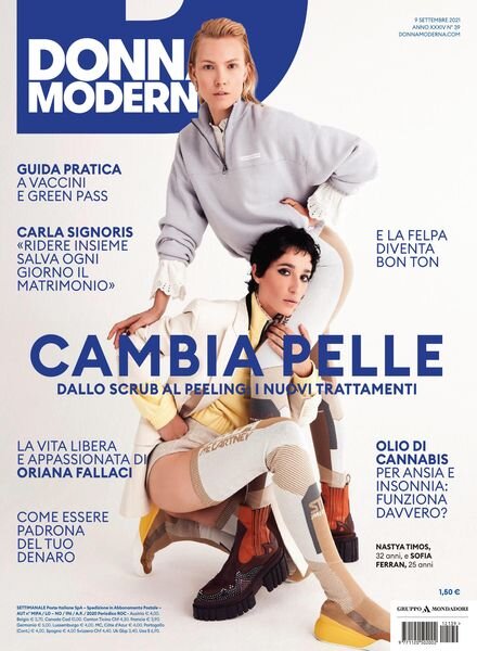 Donna Moderna – 08 settembre 2021 Cover