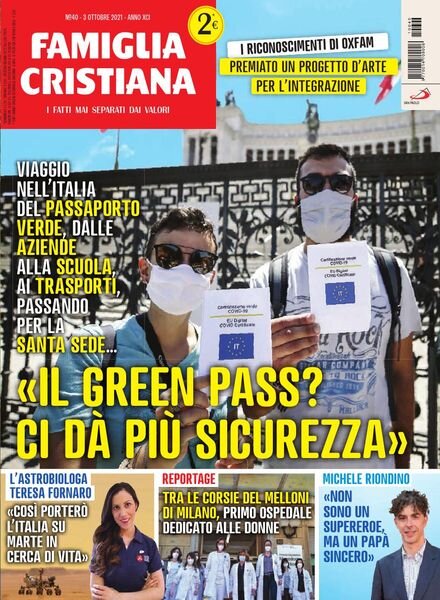 Famiglia Cristiana – 3 Ottobre 2021 Cover